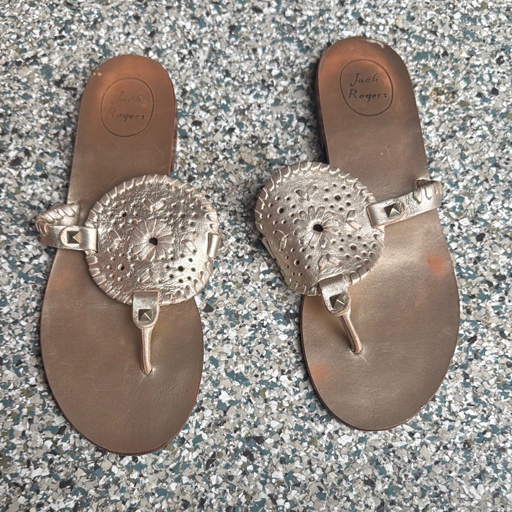 Jack Rogers Silver Sandals Elegant Design